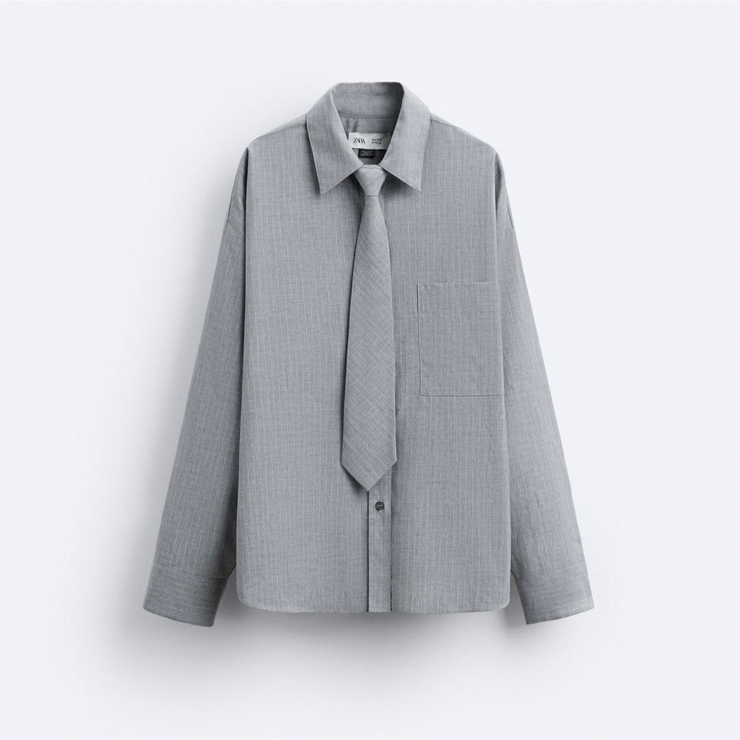 ZARA ZARA ドローストリングつきストライプシャツ MAISON SPECIAL