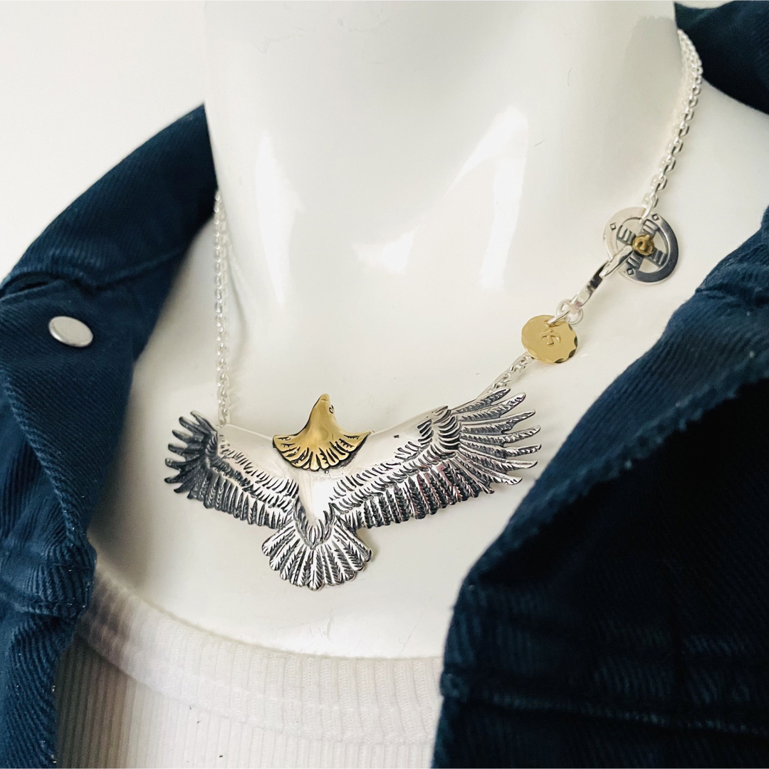 goro's - silver925 頭金イーグル 金メタル付 イーグルフック