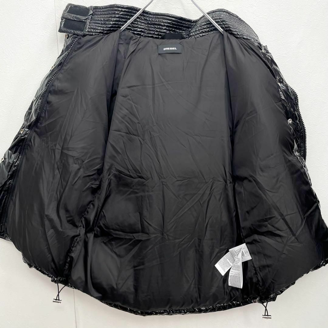DIESEL - ディーゼル DIESEL 光沢 ブラック ダウンジャケット オーバー