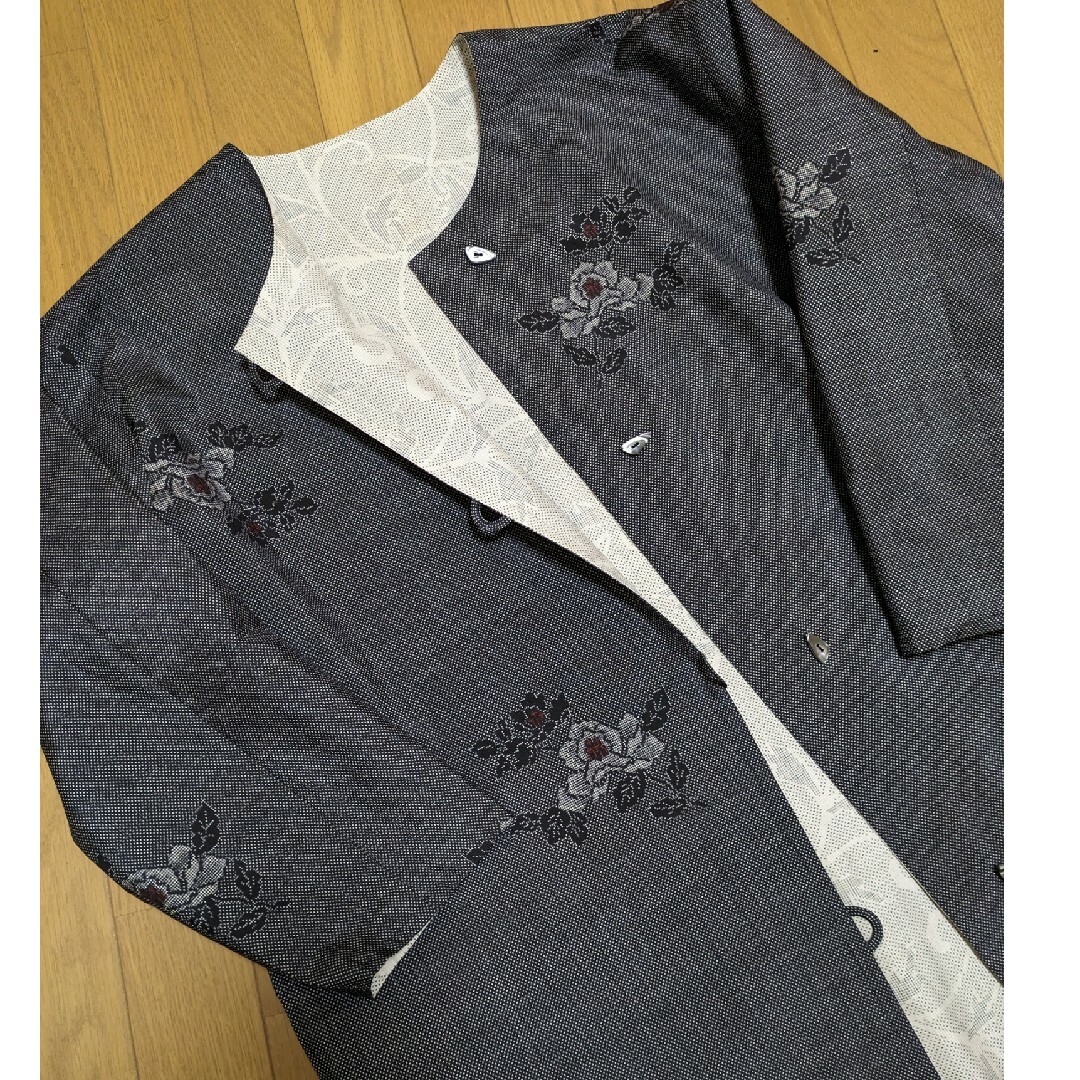 SOLD 着物リメイクリバーシブルコート 大島紬 FREE SIZEの通販 by