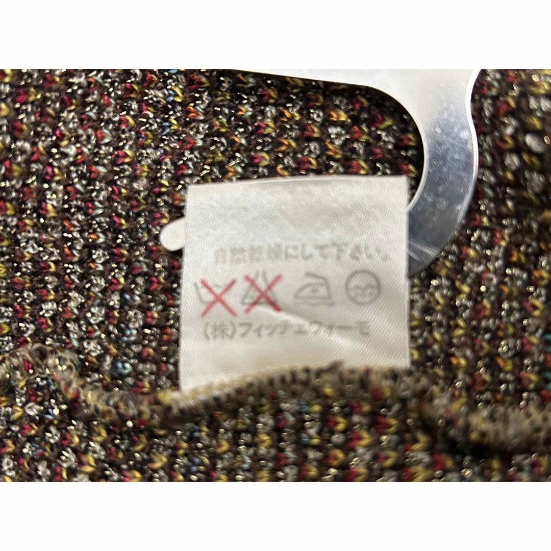 YOSHIYUKI KONISHI - Ficce ニット セーター 総柄 ラメ混 フルジップの