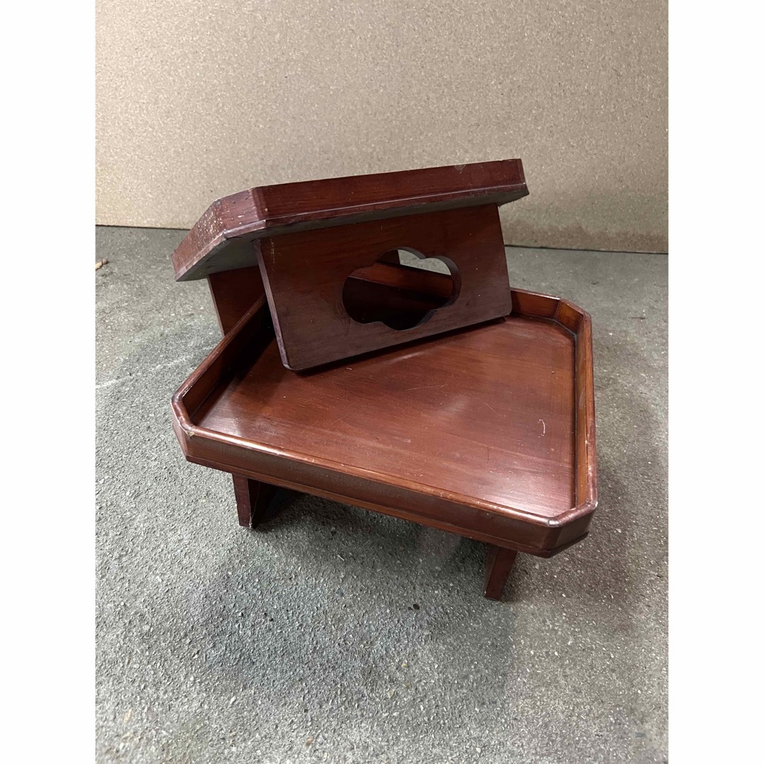 お膳 御膳台 脚付御膳 木製 時代物 2客の通販 by ボアルッチ's shop