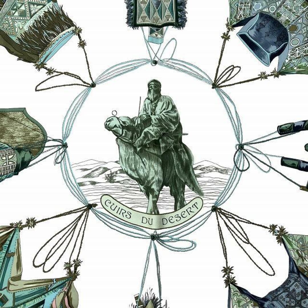 HERMES - エルメス HERMES カレ 90 CUIRS DU DESERT 砂漠の首飾りの