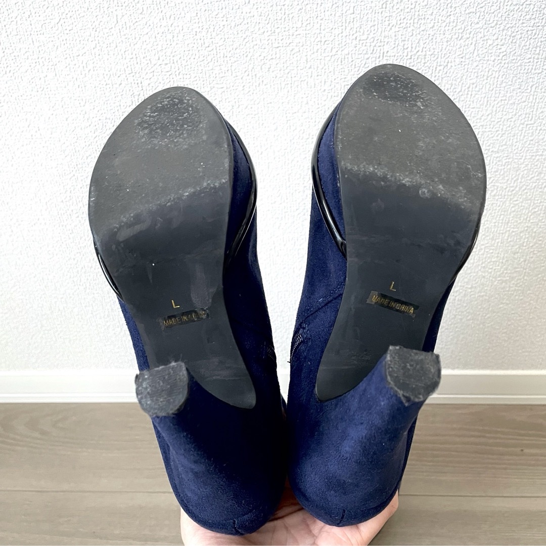 RANDA - 美品 RANDA ネイビー ロングブーツ 上品 おしゃれ 高見え 大人