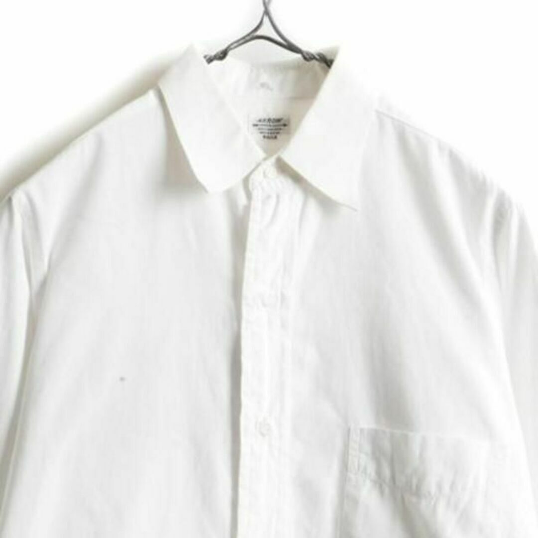 ARROW - 50s USA製 ARROW マチ付き コットン 長袖 シャツ 白シャツ S
