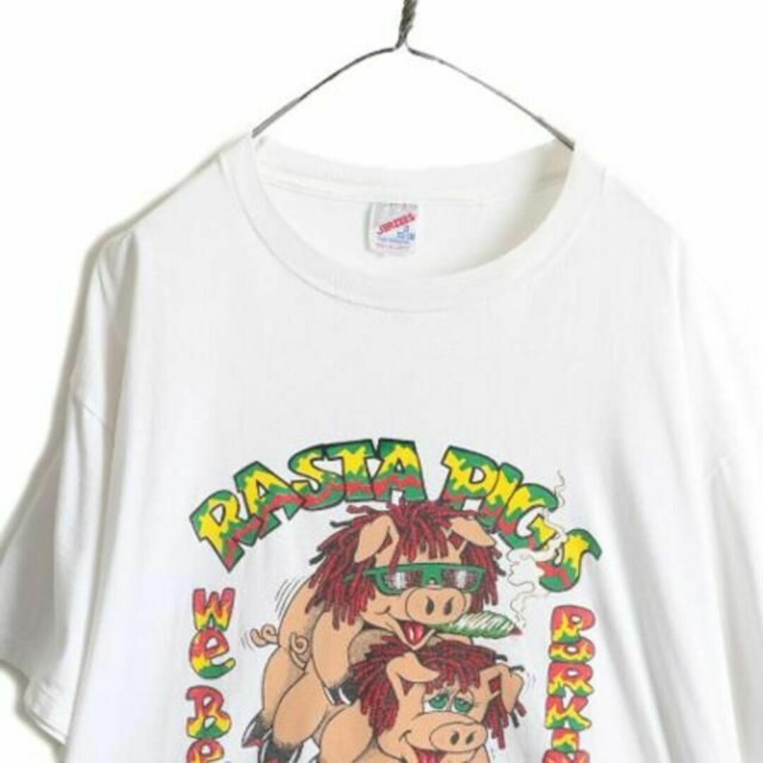 90s USA製 アニマル エロ プリント Tシャツ XXL ジョーク セックスの