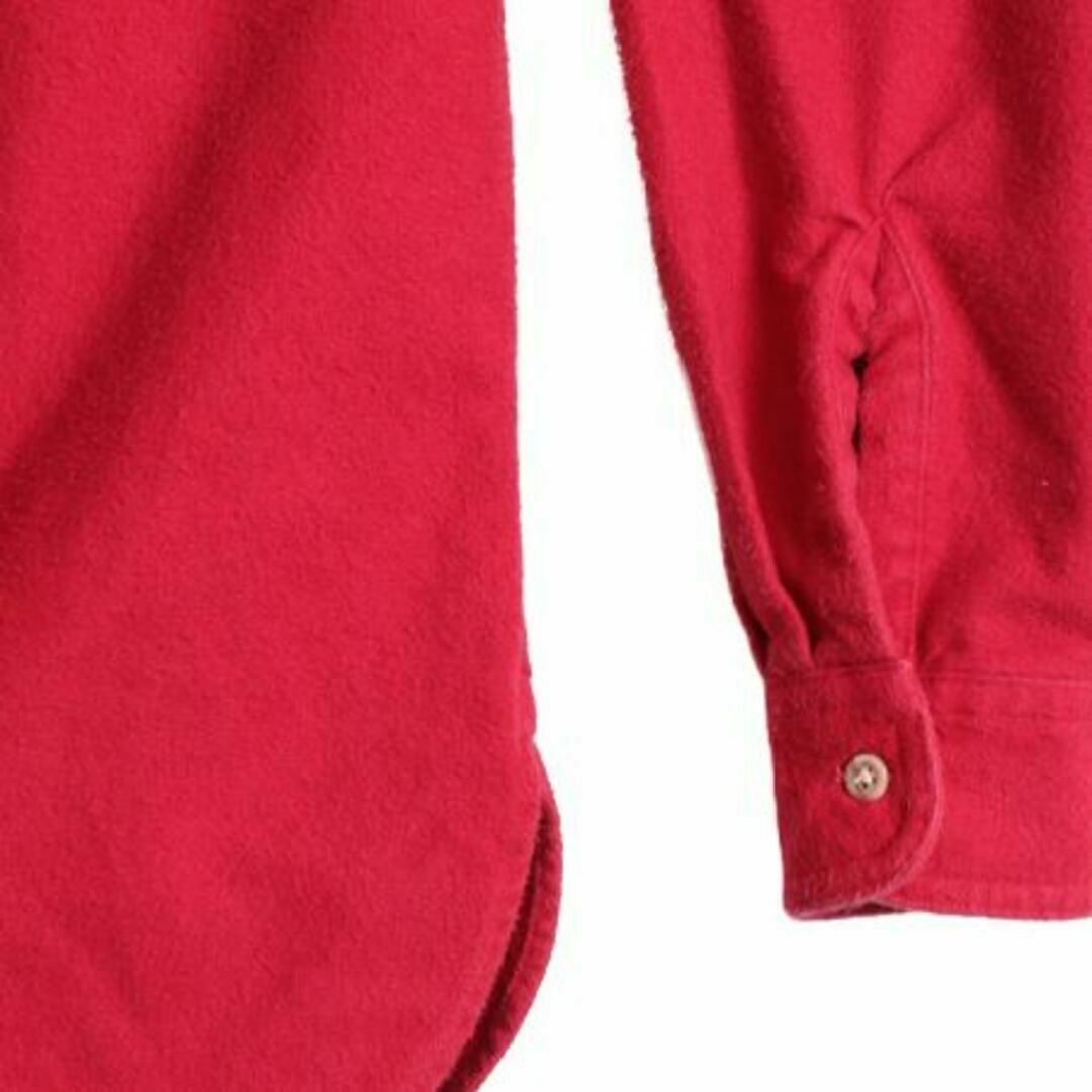 90s エディーバウアー シャモアクロス 長袖 シャツ M ネルシャツ 無地