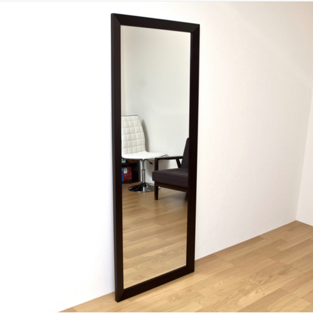 新品】ジャンボミラー（ホワイト）（ダークブラウン）姿見 全身鏡