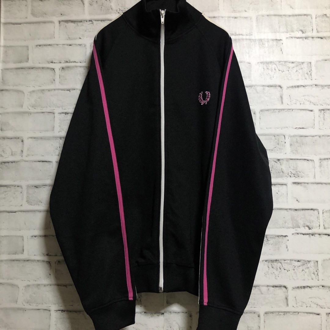 FRED PERRY - 90s⭐️Fred PerryトラックジャケットM 刺繍 vintage黒