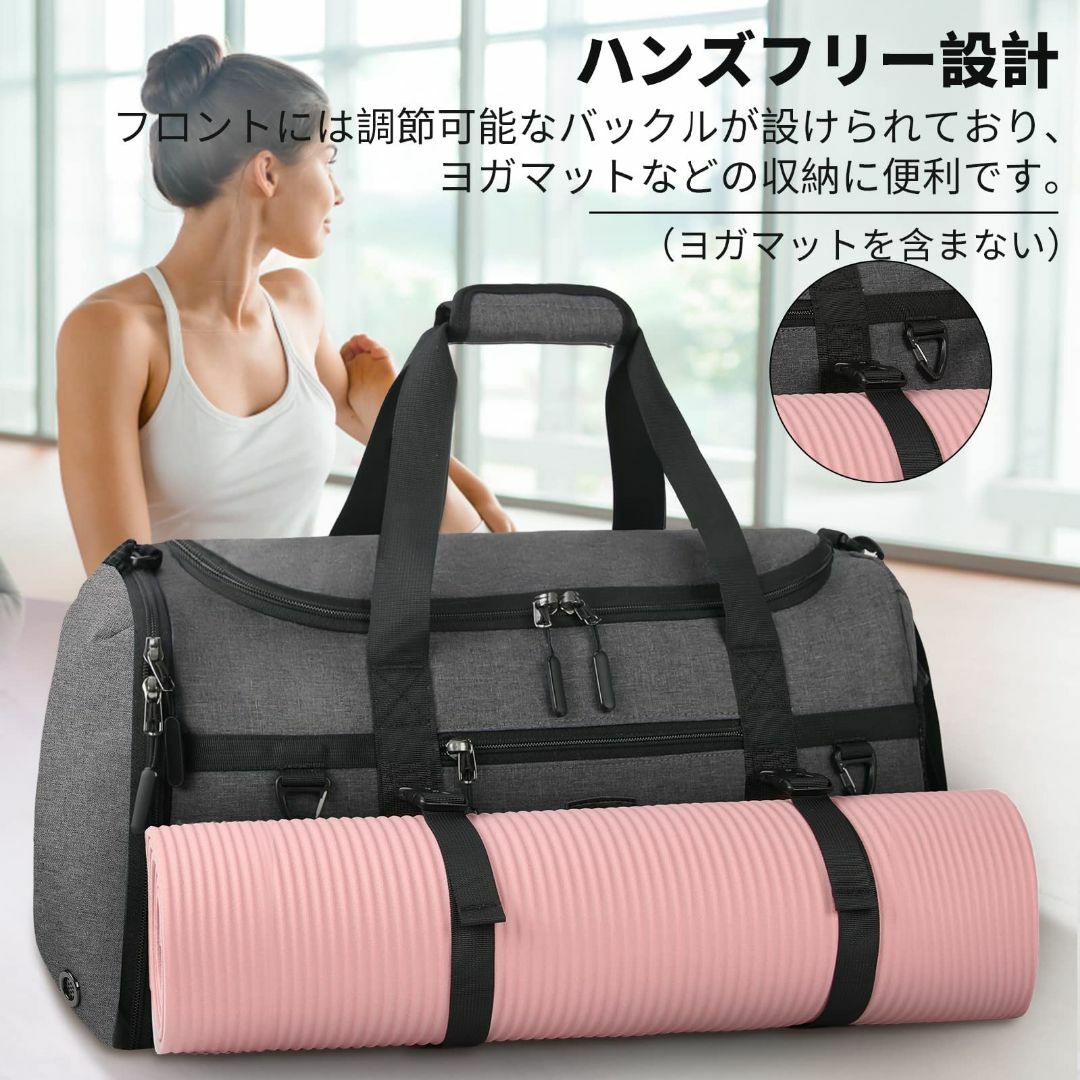 色:グレー_サイズ:40L】Lubardy ボストンバッグ 大容量 ダッフルの通販