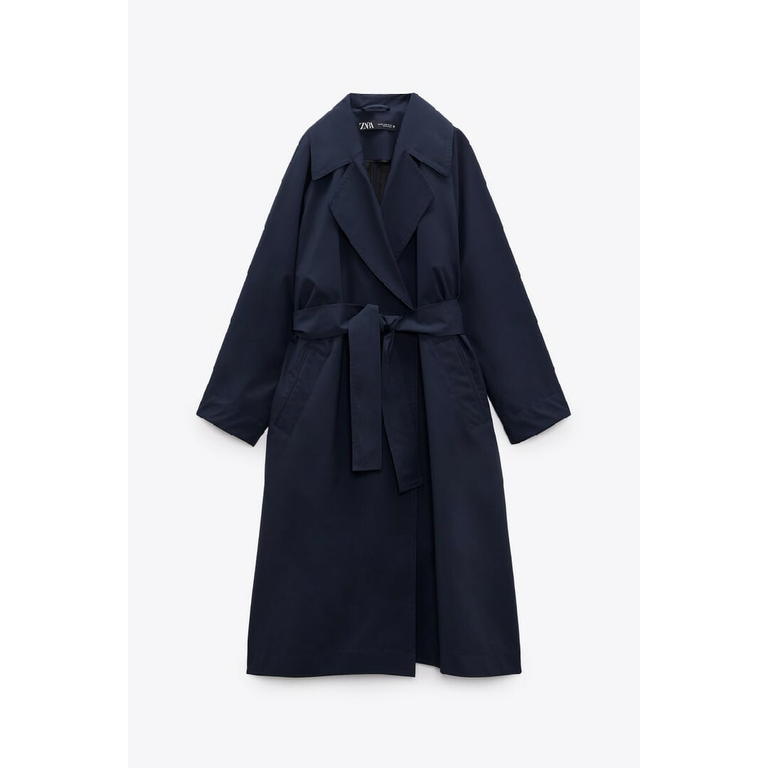 ZARA - ZARA ベルト テクニカル トレンチコート Mサイズ ネイビー