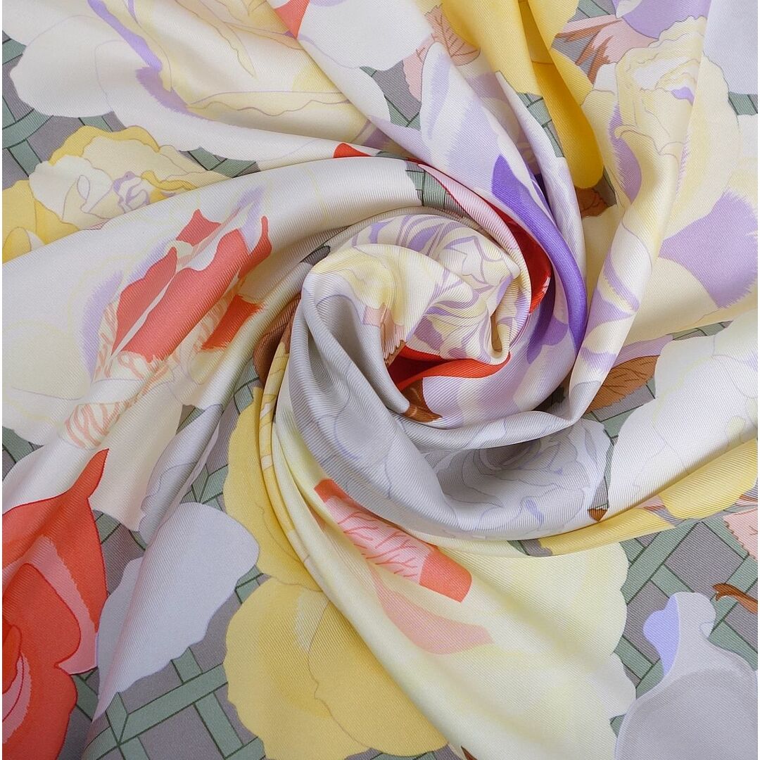 HERMES - エルメス HERMES スカーフ カレ90 ROSERAIE バラ園 シルク100