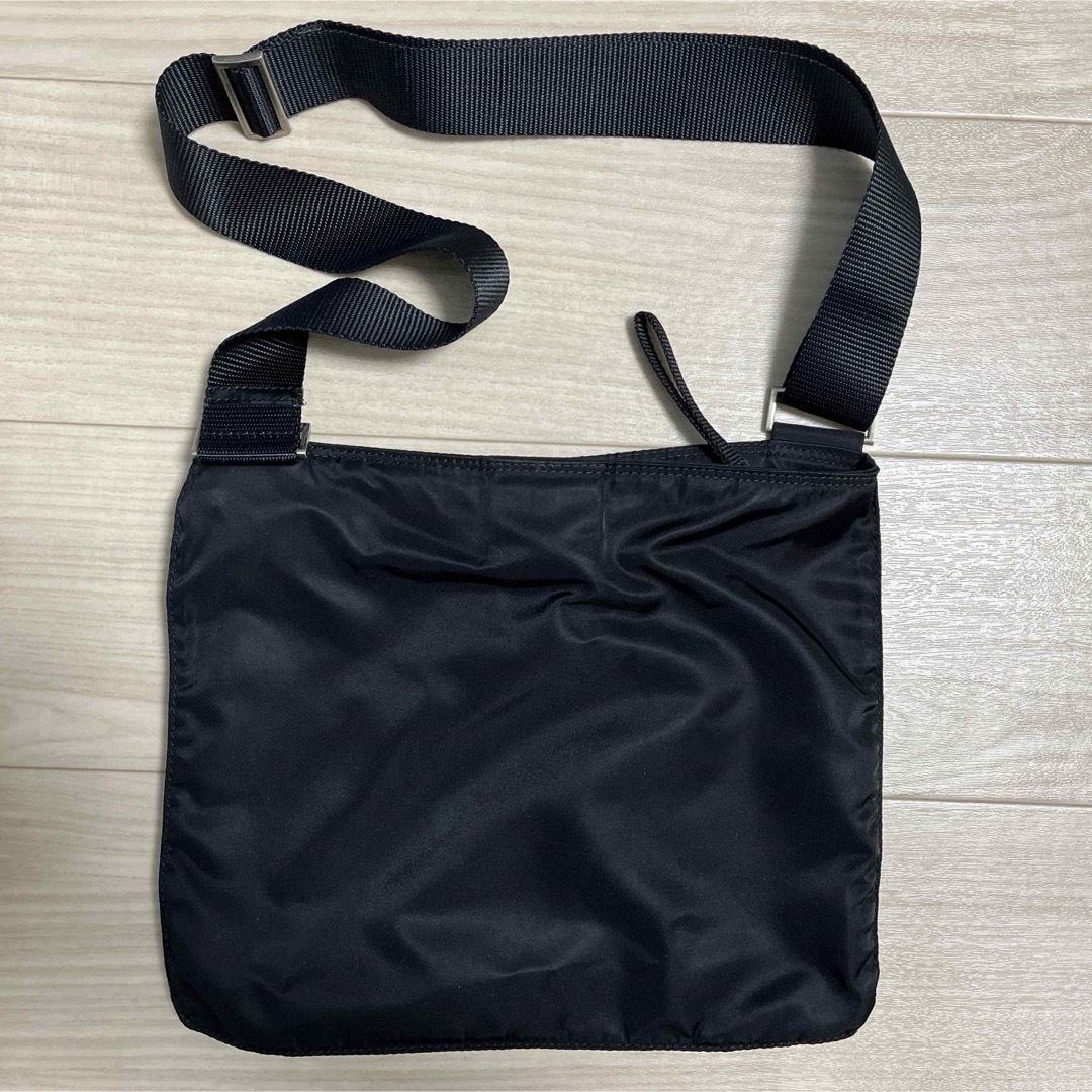 PRADA - PRADA プラダ ショルダーバッグ 三角ロゴプレート ブラックの