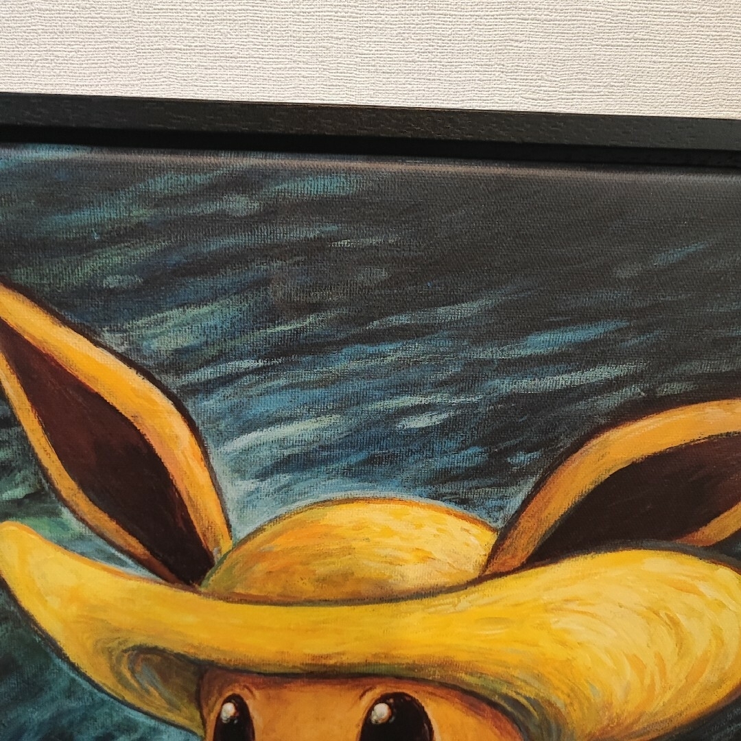 ポケモン - ゴッホ美術館 ゴッホイーブイ キャンバスアート 額縁付の