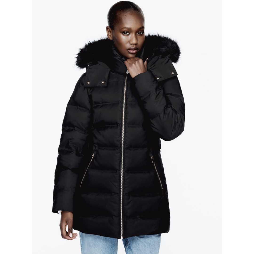 ZARA - セミロングダウンジャケット フードの通販 by ®️｜ザラならラクマ