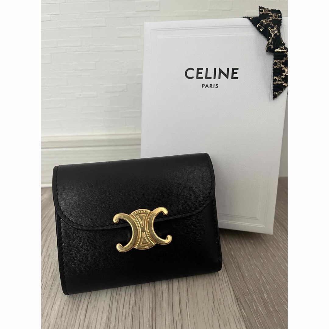 CELINE - CELINE スモールウォレット トリオンフ シャイニーカーフ