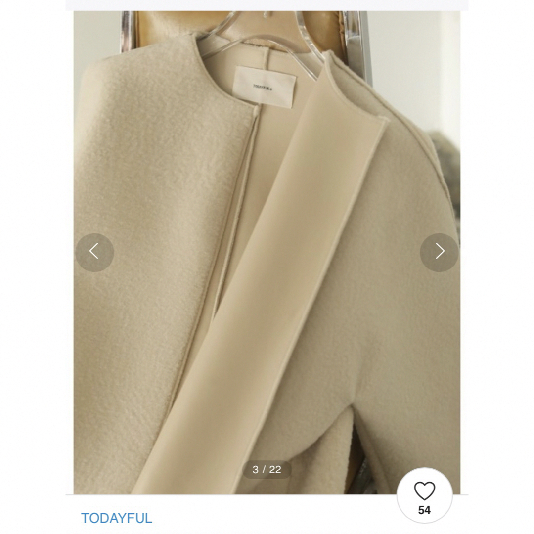 TODAYFUL - todayful トゥデイフル カラーレスボアコートの通販 by