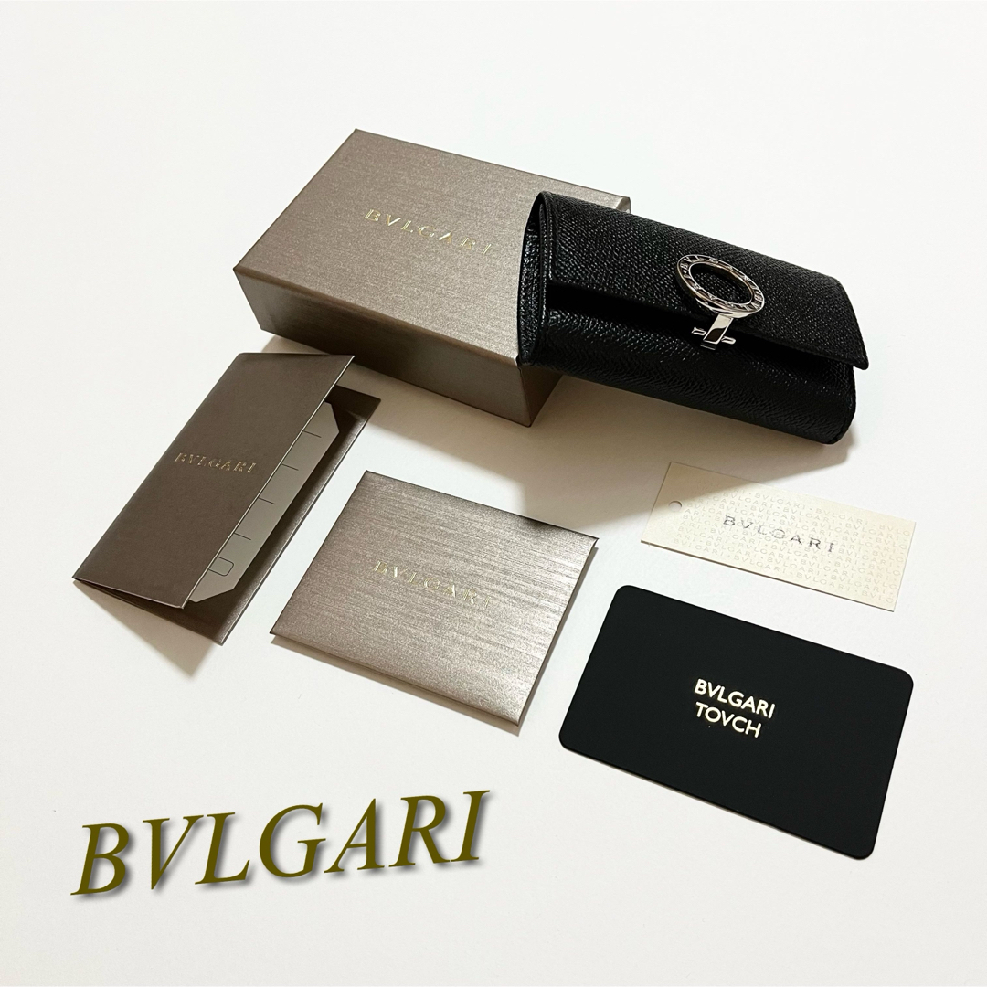 BVLGARI - ほぼ未使用☆ BVLGARI ブルガリ キーケース ブラック 黒 箱
