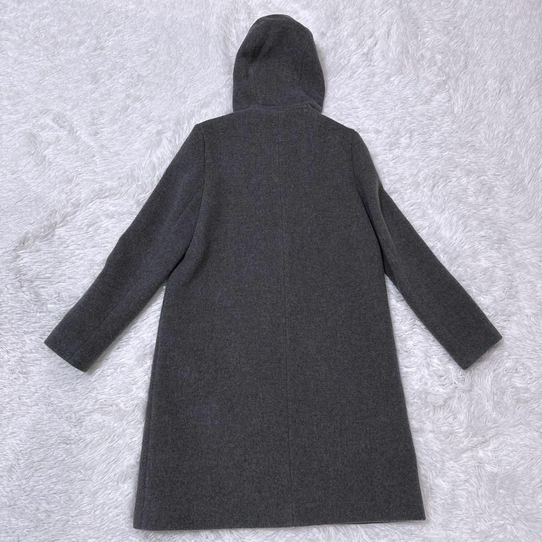 ANAYI - 【ANAYI】 ロングコート グレー 36 Sサイズ フード ジップ