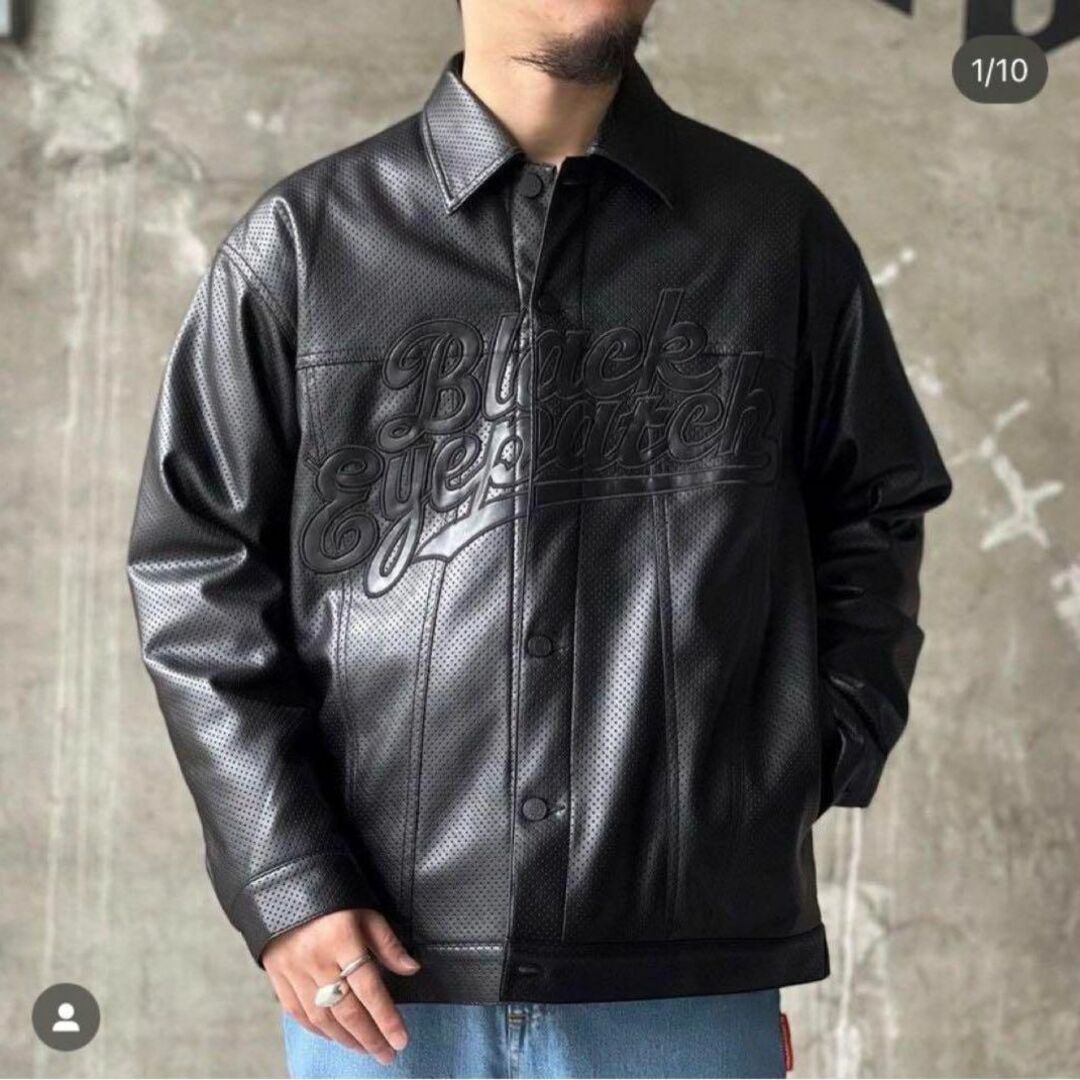 入手困難】ブラックアイパッチ センターロゴ フェイクレザー