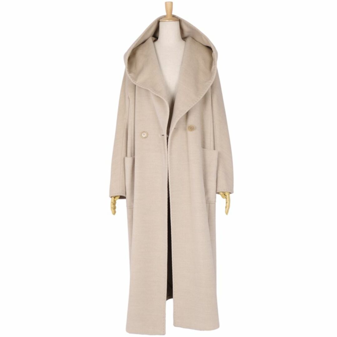 Max Mara - 極美品 マックスマーラ Max Mara コート 白タグ フード付き