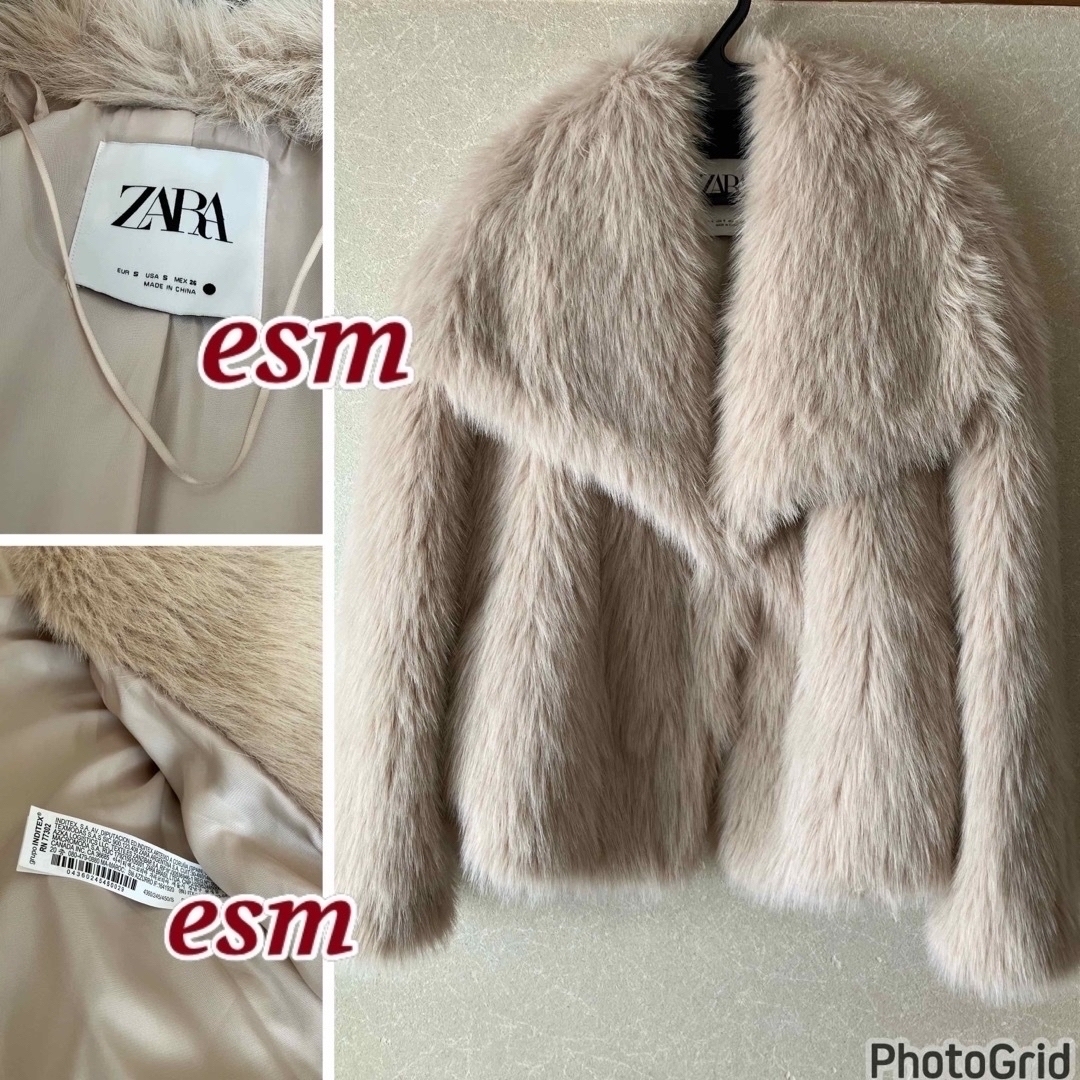 ZARA - ZARA ショート丈フェイクファーコートの通販 by esm☆'s shop