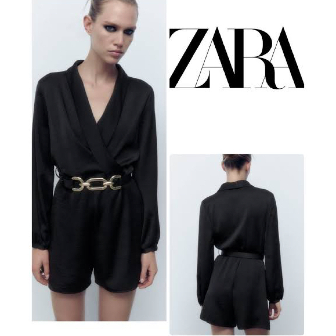 ZARA - 新品未使用 ZARA オールインワン ジャンプスーツ 長袖 ショート
