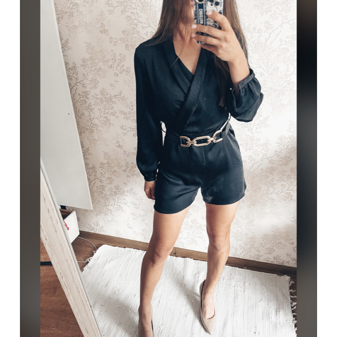 ZARA - 新品未使用 ZARA オールインワン ジャンプスーツ 長袖 ショート