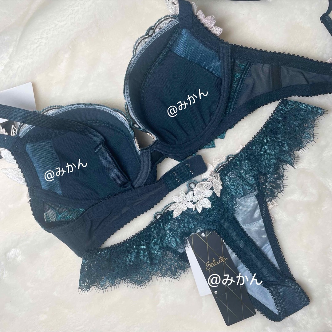 Wacoal - サルート02グループPアップブラソングセット(ブルーグリーン