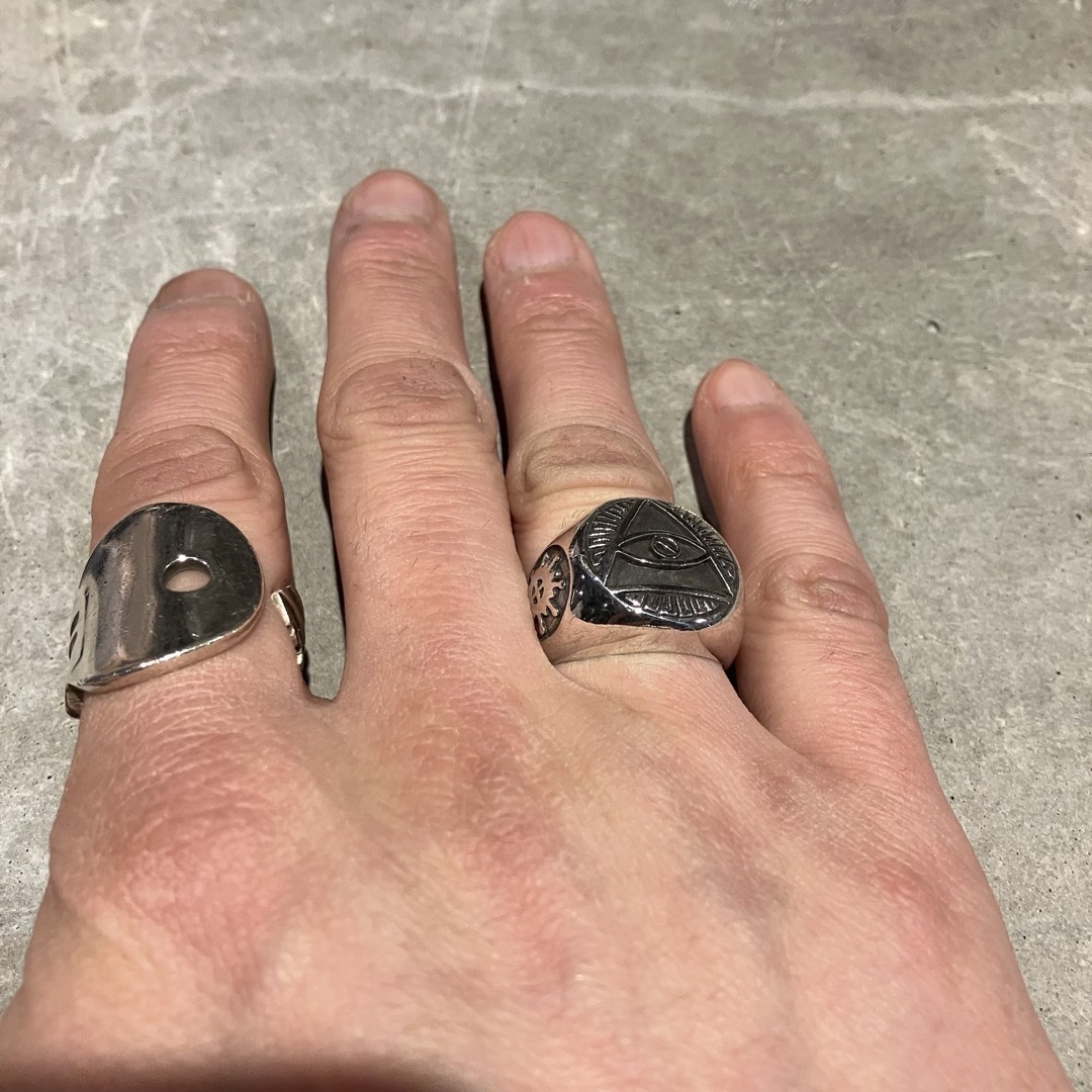 VINTAGE ヴィンテージシルバー925 フリーメイソンリング2/ジュエリーの