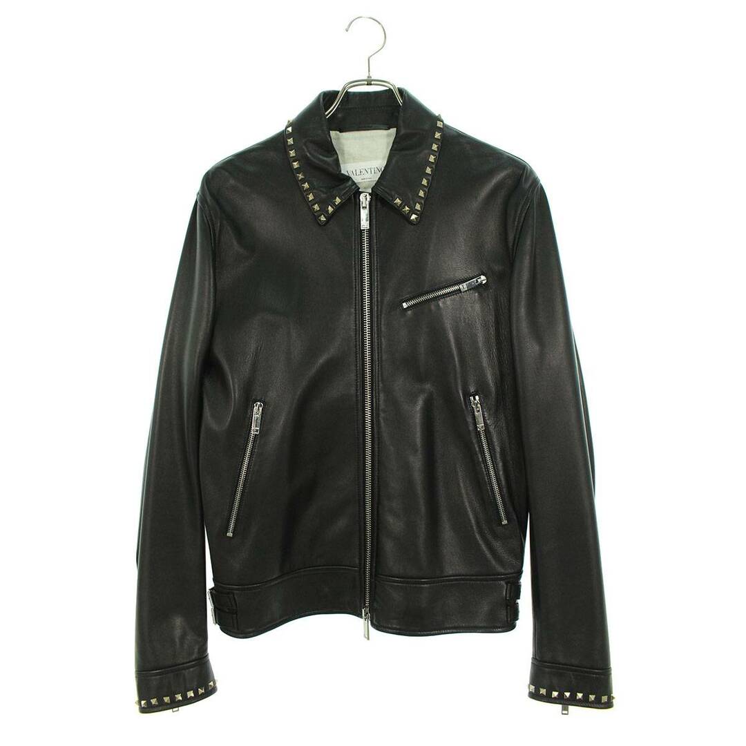 VALENTINO - ヴァレンチノ ロックスタッズシングルライダースレザー