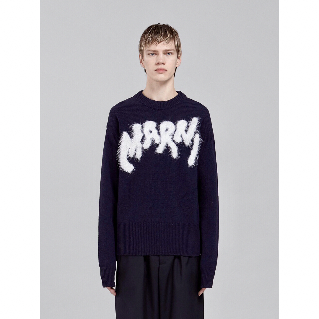 MARNI - MARNI NAVY KNIT ニット SUGA着用の通販 by Ichika's shop