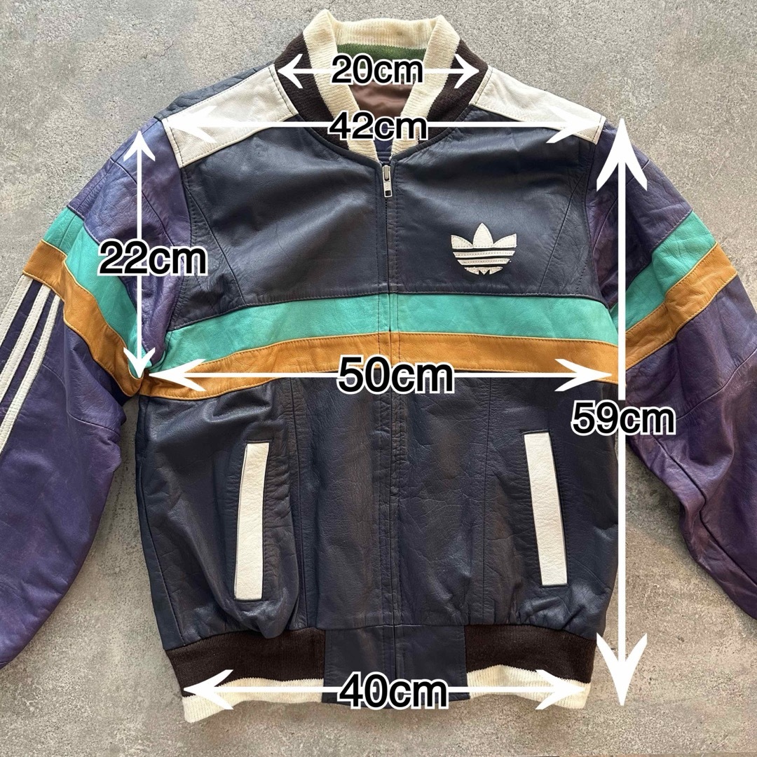 adidas - 【希少】80's adidas vintage 本革レザージャケットの通販 by