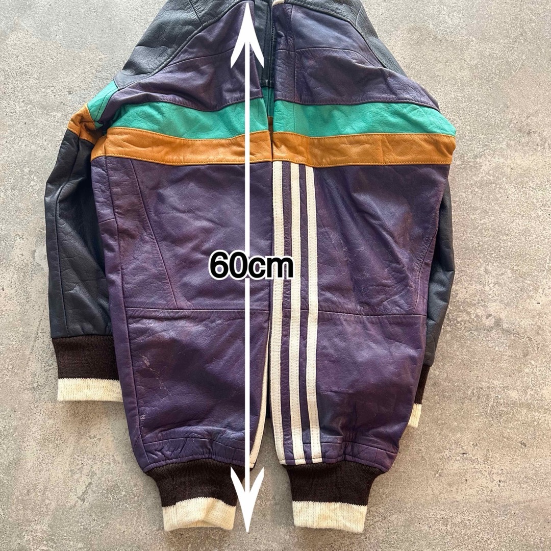 adidas - 【希少】80's adidas vintage 本革レザージャケットの通販 by