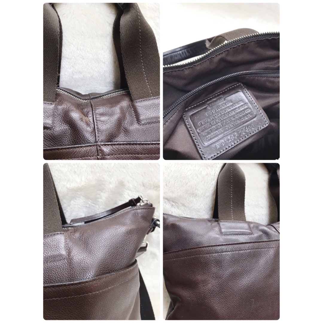 COACH - COACH レザー 2way トートバッグ ショルダーバッグ ビジネス