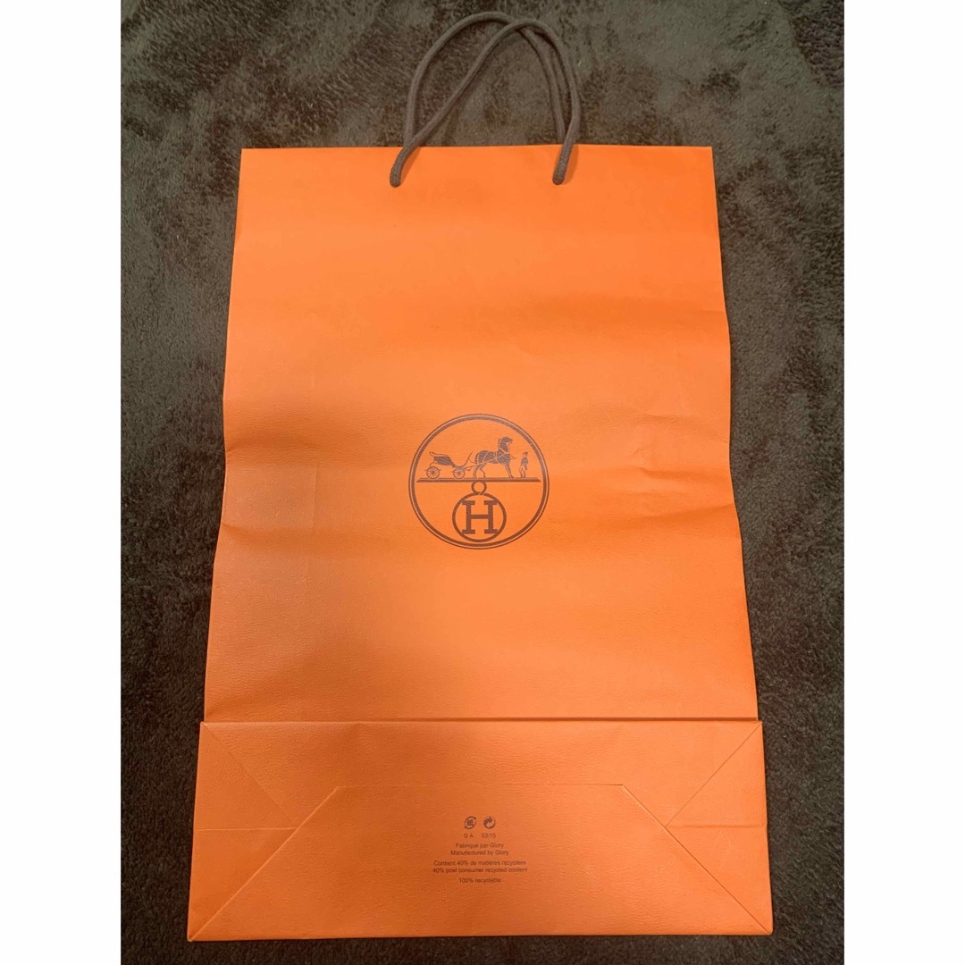 HERMES - HERMES エルメス 紙袋 ショッパー ショップ袋 オレンジ 大の