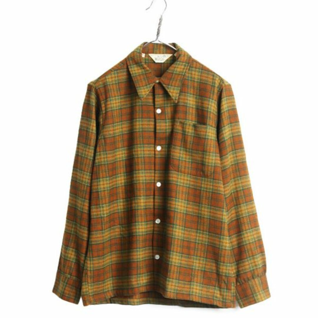 WOOLRICH - 70s ウールリッチ チェック ウール シャツ メンズ M / 古着