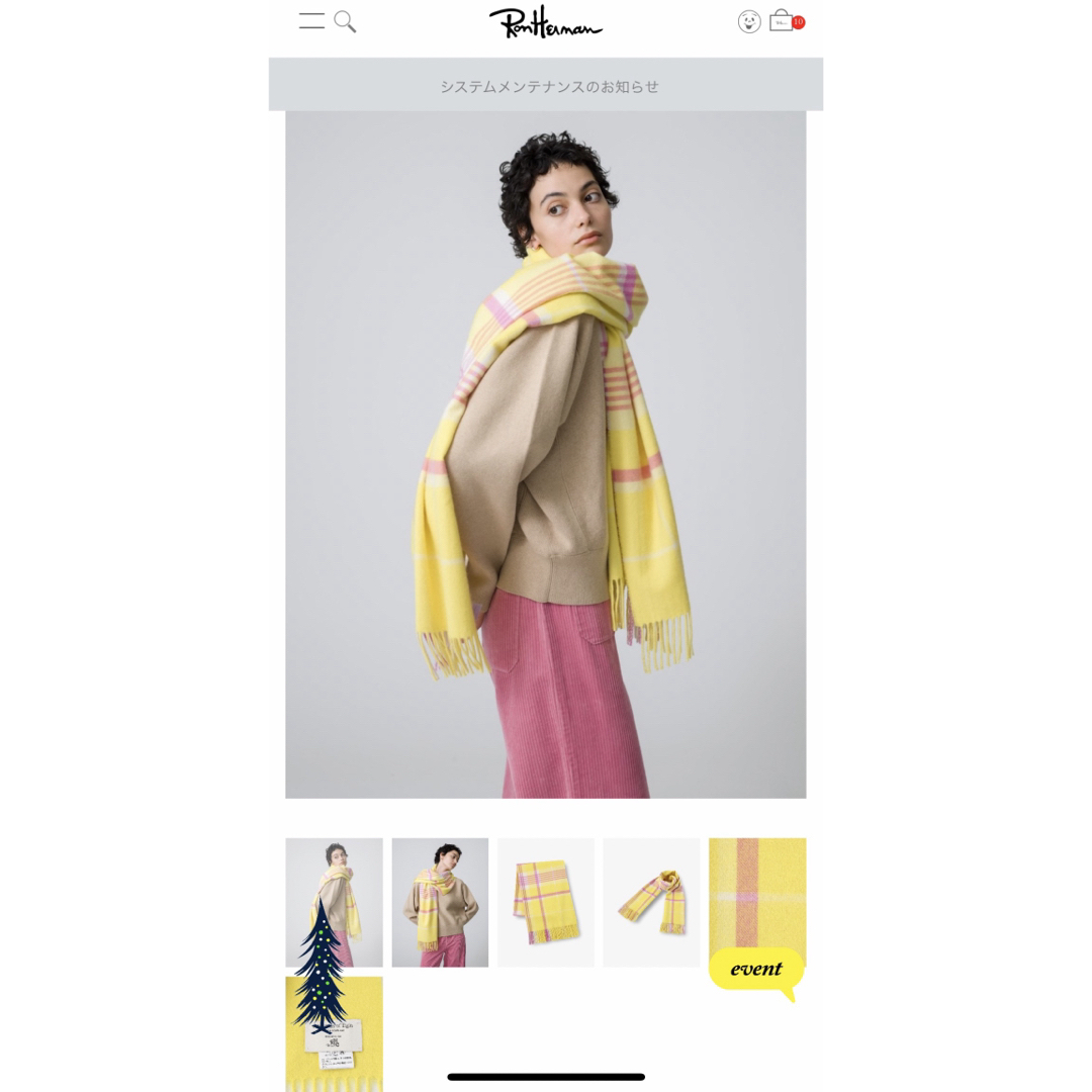 Ron Herman - 【美品】RHC ロンハーマン別注 ジョンストンズ ストール