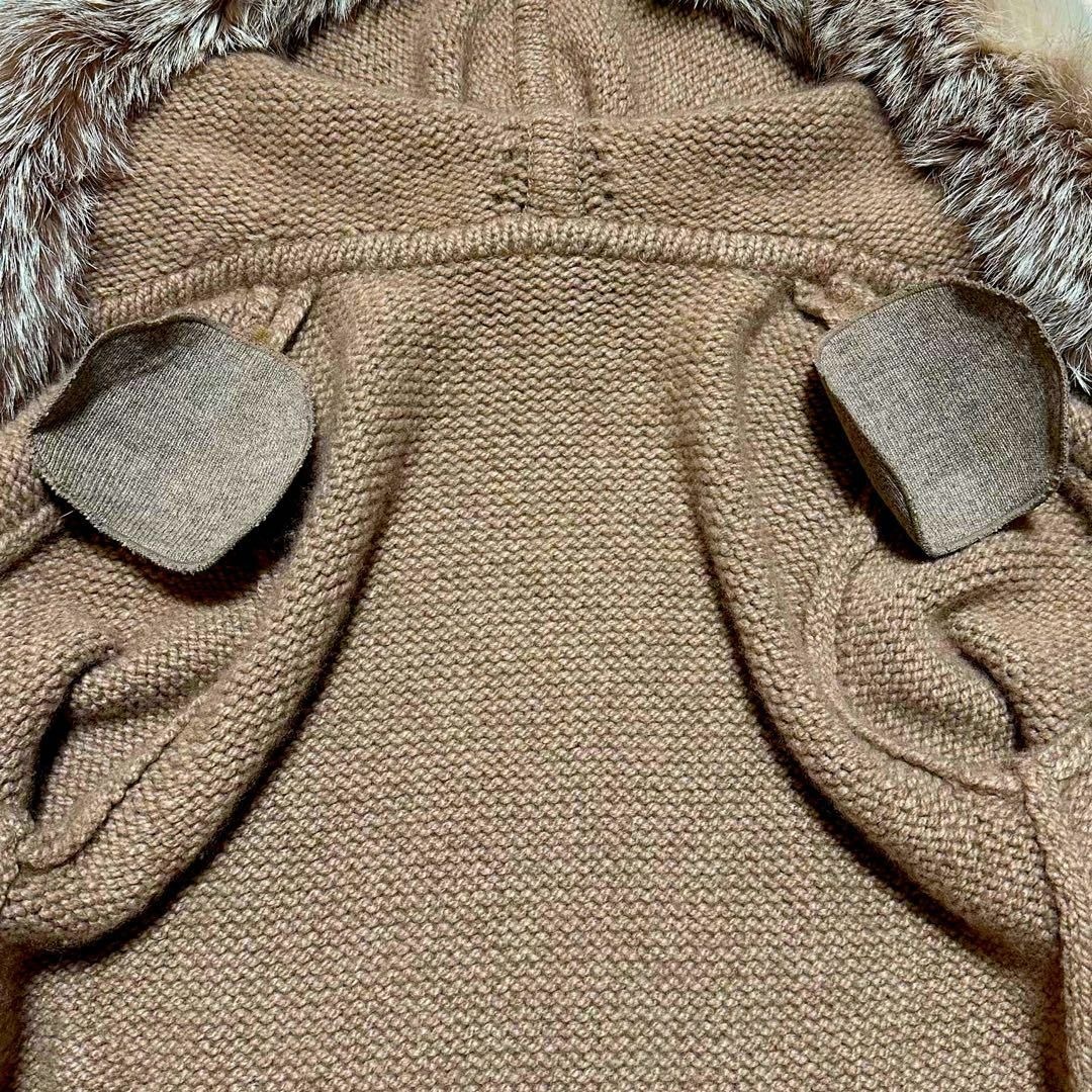 FOXEY - 【美品】FOXEY カシミヤ100% ニット コート フォックスファー