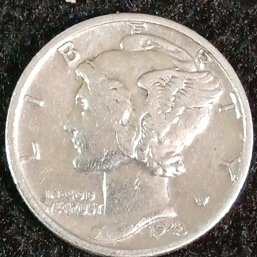 銀貨 アメリカ マーキュリーダイム10セント銀貨silver900 美品銀貨です