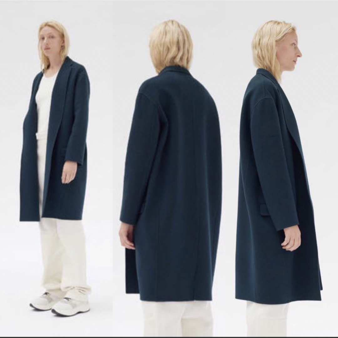 CELINE - celine エッグクロンビー コート 42 ブルーペトロール 新品