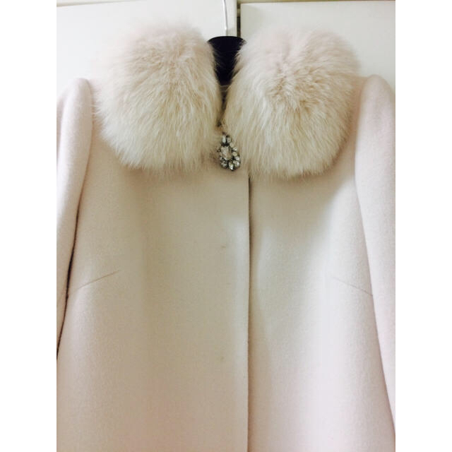 JUSGLITTY - 新品未使用【JUSGLITTY】ファー付きノーカラーコートの