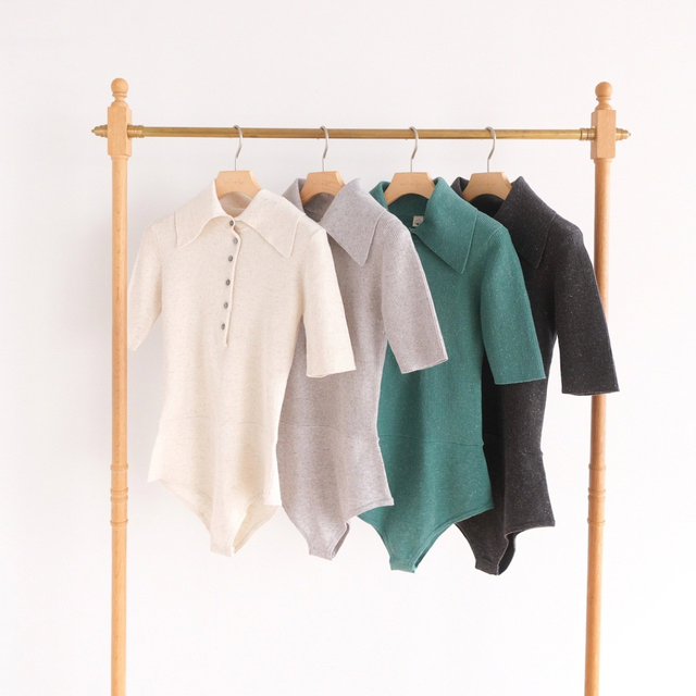 SeaRoomlynn - searoomlynnリネンコンビBig collar BODYスーツ の通販