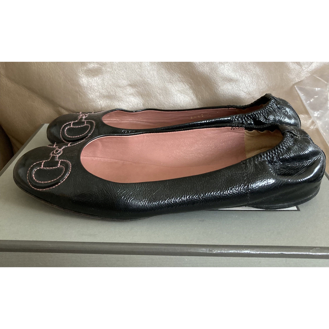 GUCCI - GUCCI フラットシューズ グッチ ビット ピンク ステッチ