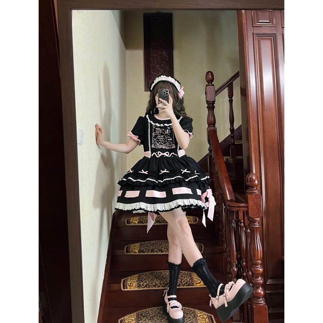 BABY,THE STARS SHINE BRIGHT - 天使ドール ワンピース3点セット☆黒