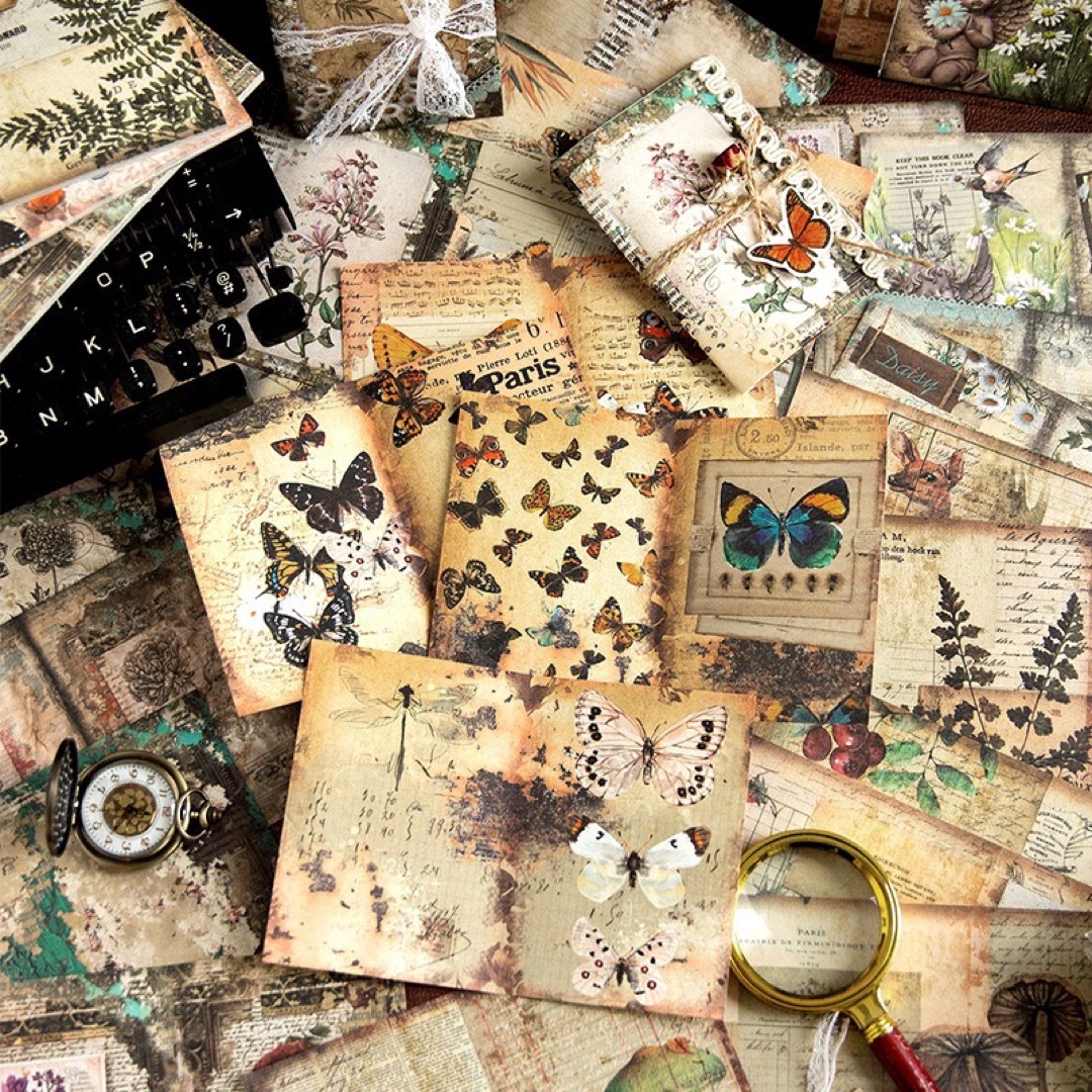 新品❗️古老の誓言シリーズ コラージュ素材紙 デザインペーパー 6種