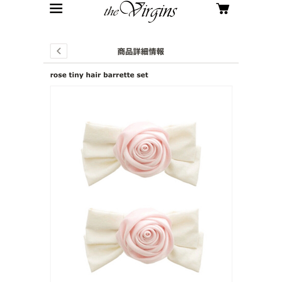 the Virgins - 新品未使用品♡the virgins♡ローズリボンヘアバレッタ