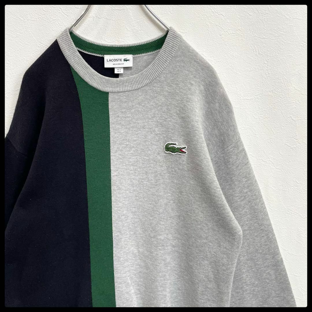 LACOSTE - ラコステ LACOSTE アシンメトリー ワニロゴ 長袖 スウェット