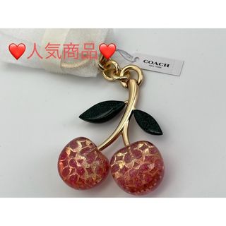 COACH - COACH 88547さくらんぼ ラメバッグチャーム チェリーキー