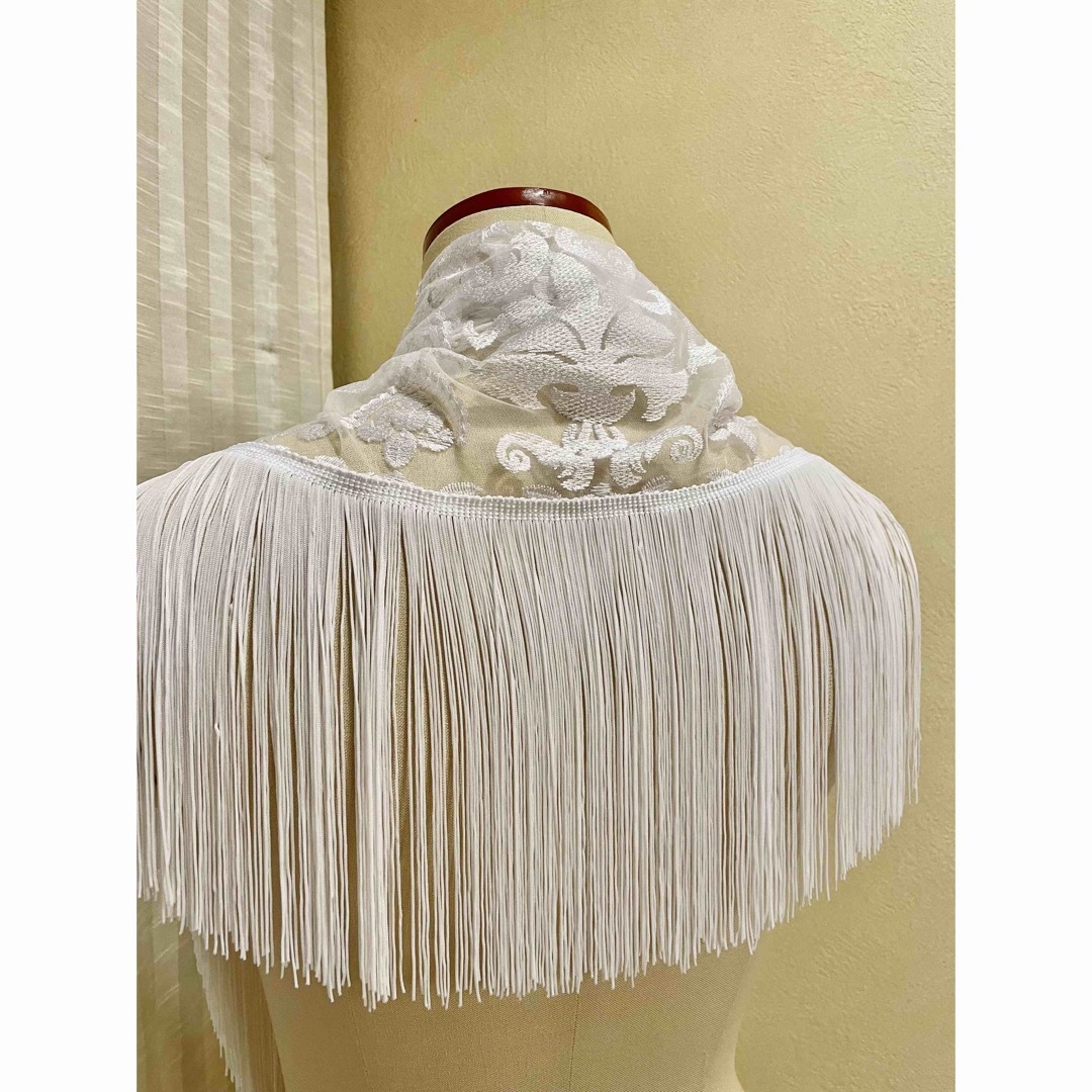 シージョ 白ダマスク刺繍レース 白フレコ フラメンコ 衣装の通販 by